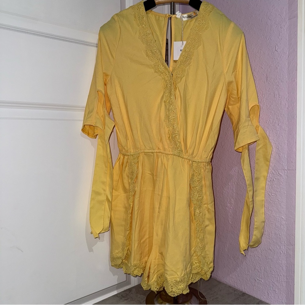 Yellow Romper Size Small - Picture 2 of 6